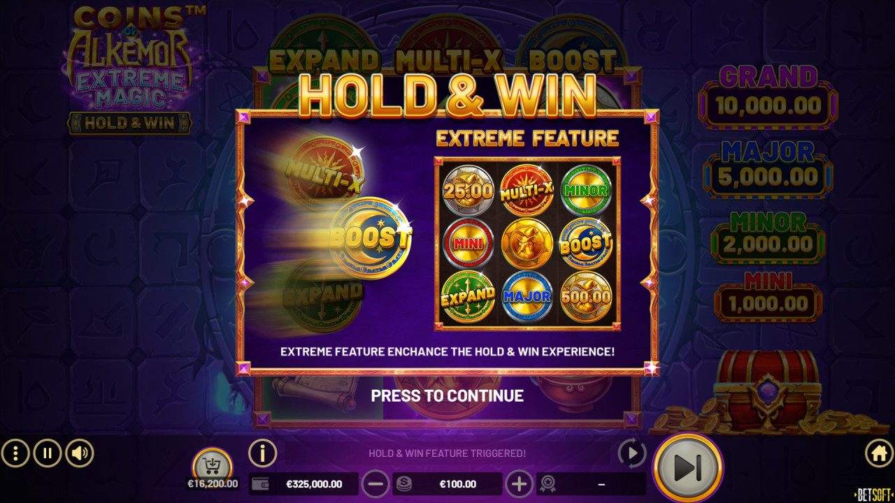 COINS OF ALKEMOR: EXTREME MAGIC - HOLD & WIN