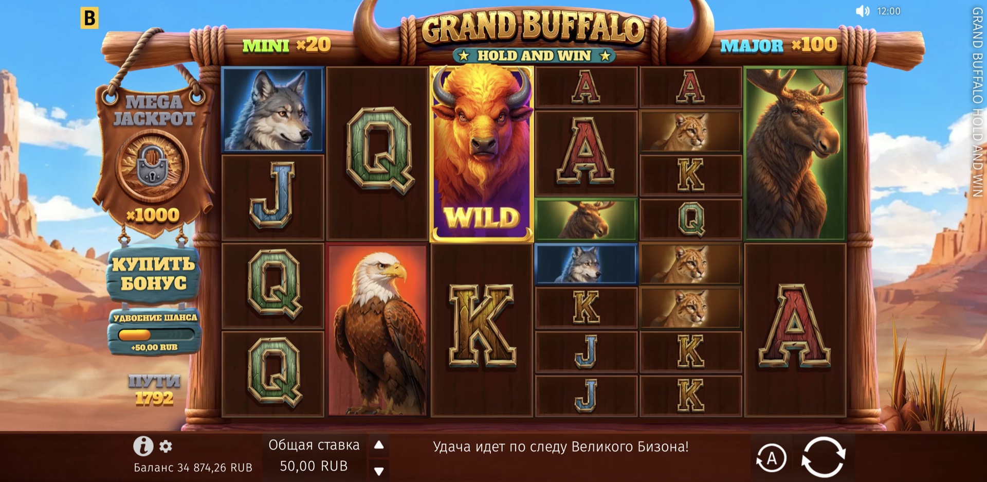 Grand Buffalo Hold and Win