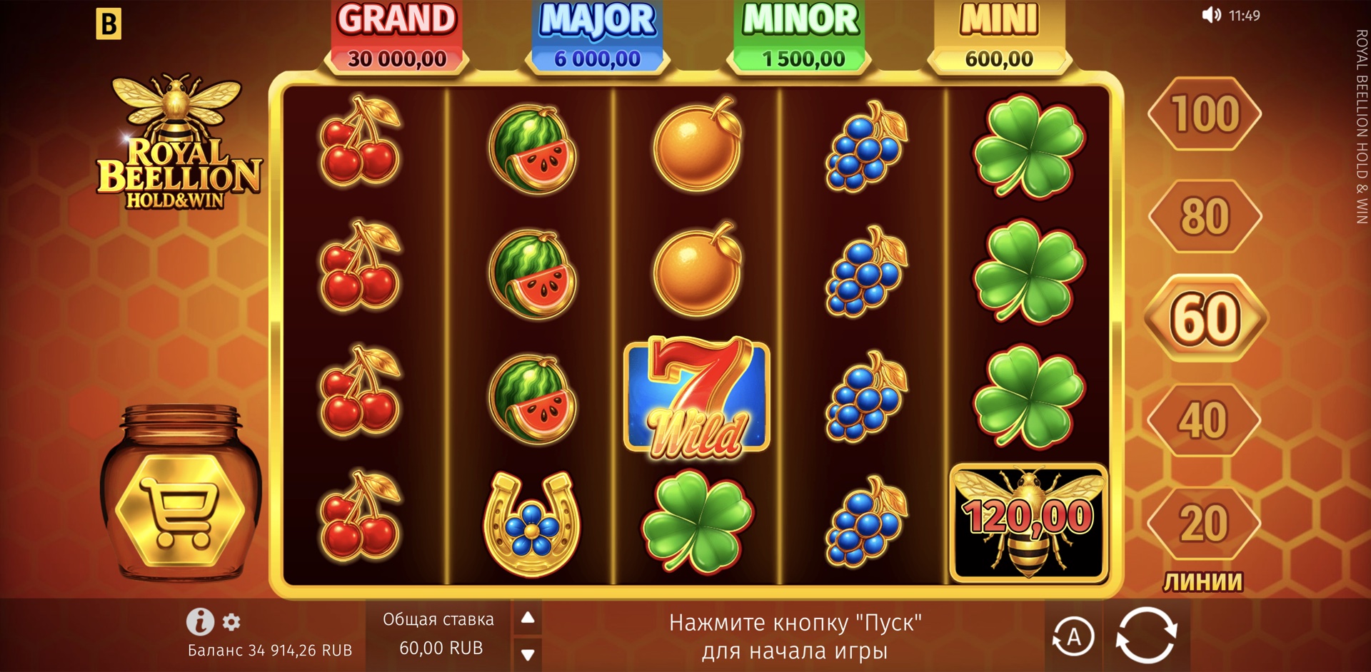 Royal Beellion Hold and Win