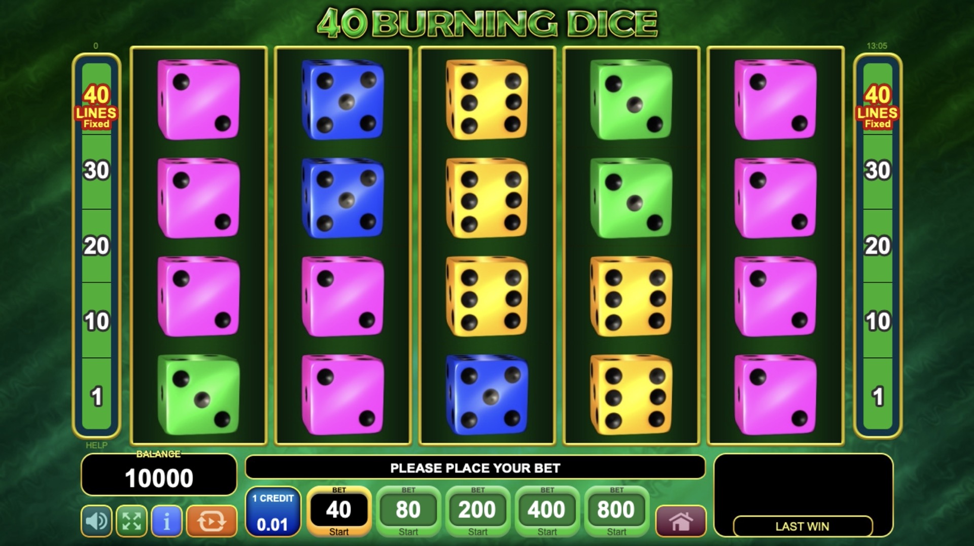 40 Burning Dice