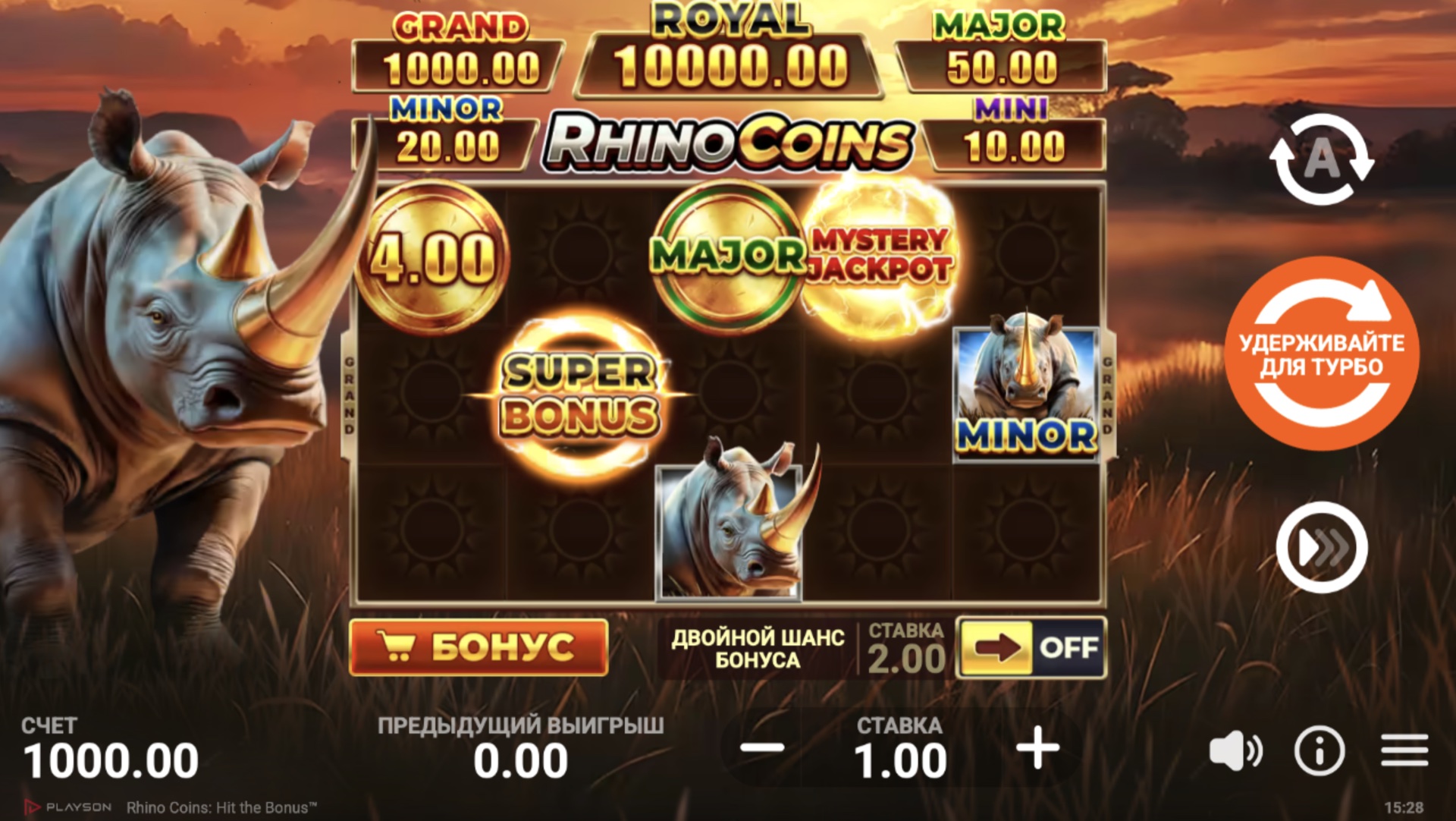 Rhino Coins: Hit the Bonus